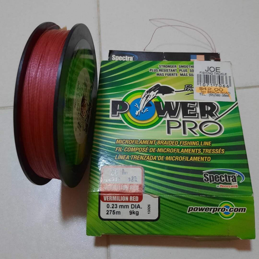 PowerPro Braided line 20 lbs RED, Sports Equipment, Exercise