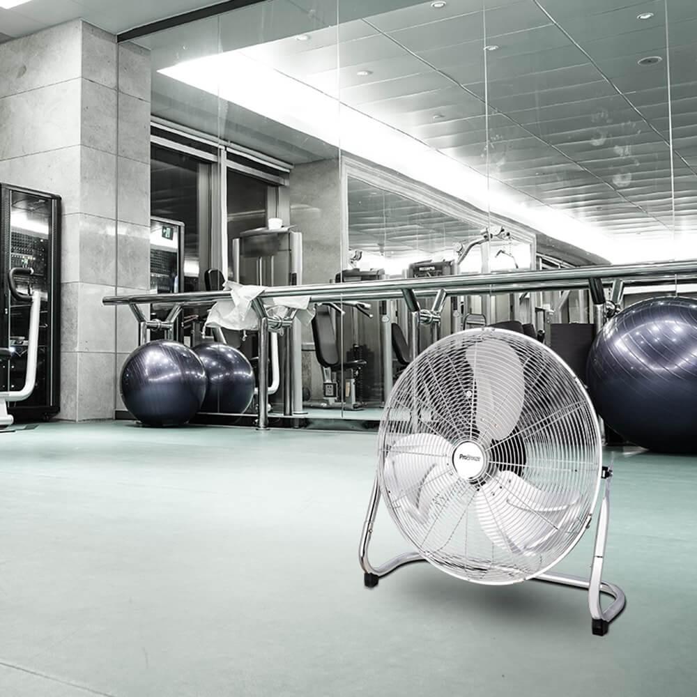 Probreeze 20" Chrome Gym Floor Fan, Furniture & Home Living, Lighting