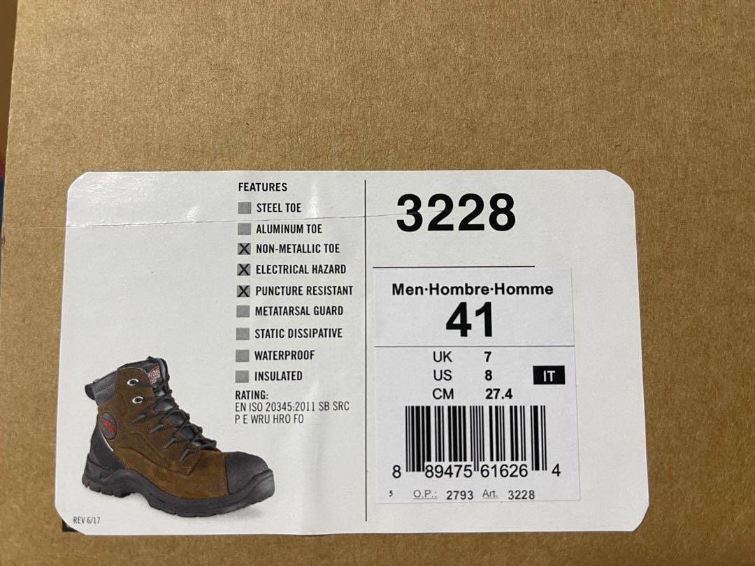 Red Wing Safety Boots 3228 Brown, Men's Fashion, Footwear, Boots on ...