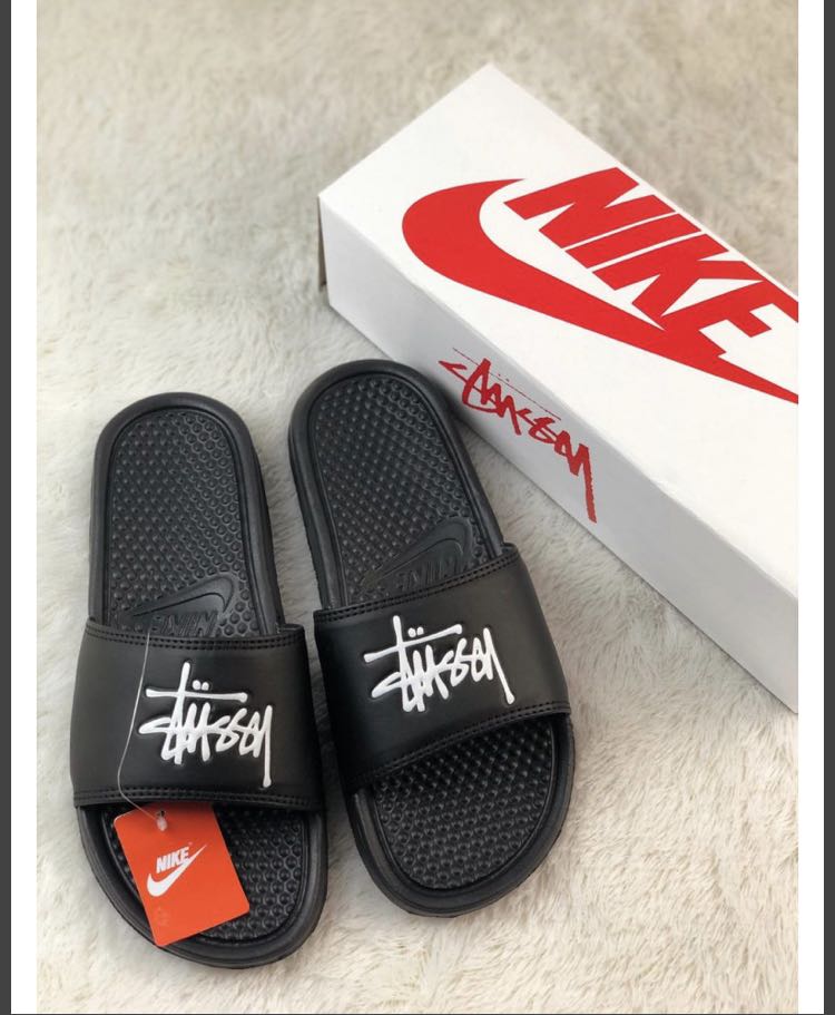 Sandal Stussy Nike Original Fesyen Pria Sepatu Sandal di Carousell