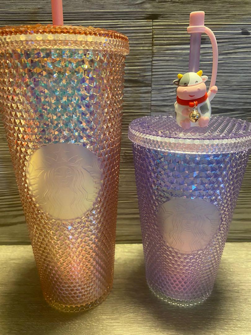 Starbucks 2021 Pale Rose Gold & Year of the Ox Studded Tumbler Set NEW! -  READ