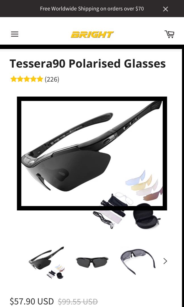 Tessera 90 Polarised Glass red Everything Else on Carousell
