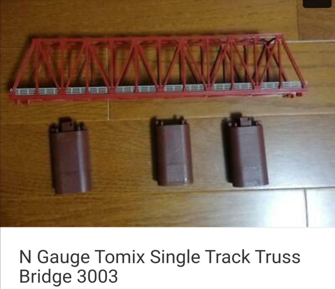 Tomix N scale single truss bridge 3003 (Category: Vehicle & Diecast Models) located in Quezon City. Submitted by belikabim2014 (Listing ID 1065777846, Image 2). Description: From Japan For N scale train set Tomy brand Courier service lang around MMla Novaliches location.