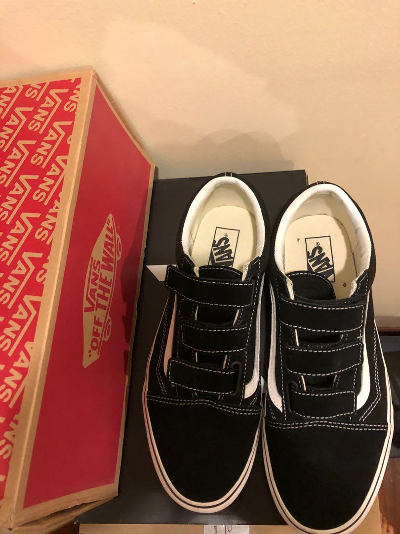 Womens black discount velcro vans