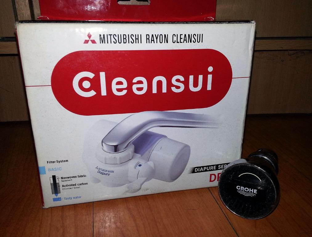 Water faucet Filter (Category: Water Purifiers & Dispensers) located in Caloocan City. Submitted by mack.bay (Listing ID 1065769780, Image 2). Description: Cleansui Diapure Faucet Filter by Mitsubishi (Original Japanese Brand) Model No. DP81 Never Used, W/ FREE! Original Grohe Shower Head(Solid Stainless Features: High-flux , Flow rate 2.5 liters per min. filter components: Antibacterial Activated Carbon Removable Subtances: Residual Chloride (od