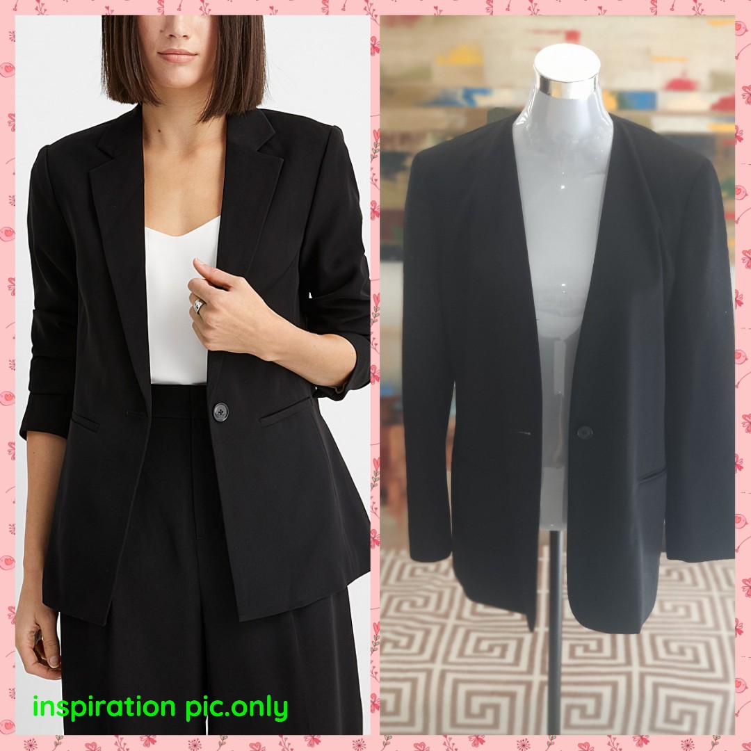 Women imported no lapel corporate Attire Blazer Women s