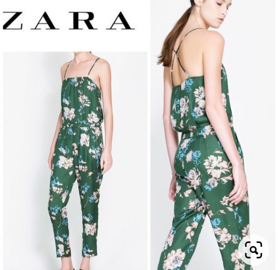 Zara discount flower jumpsuit