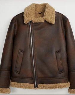 Zara men’s leather jacket