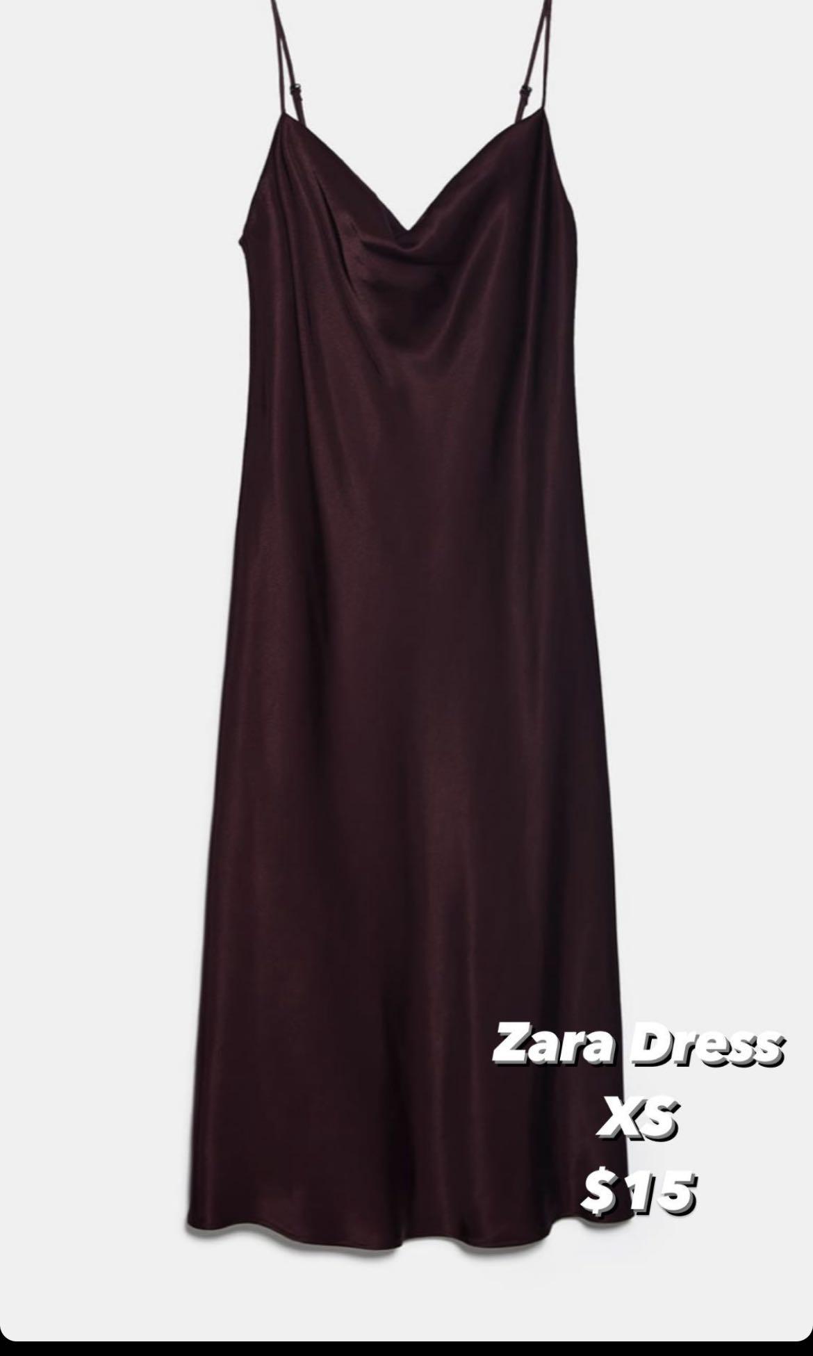 pink and green midi dress ZARA. Green printed silk dress T.xs – Hibuy market