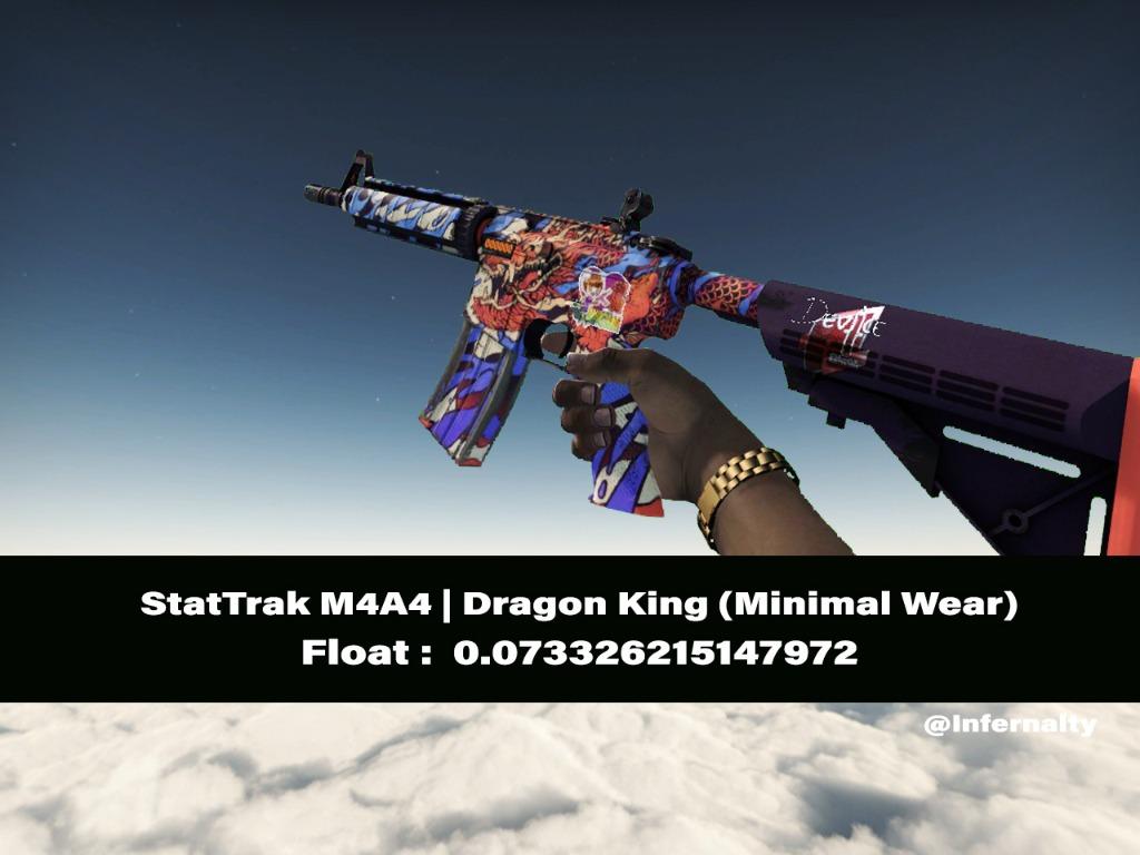 0 07fv 70 Cs Money Stattrak M4a4 Dragon King Mw Csgo Skins Knives Video Gaming Gaming Accessories Game Gift Cards Accounts On Carousell