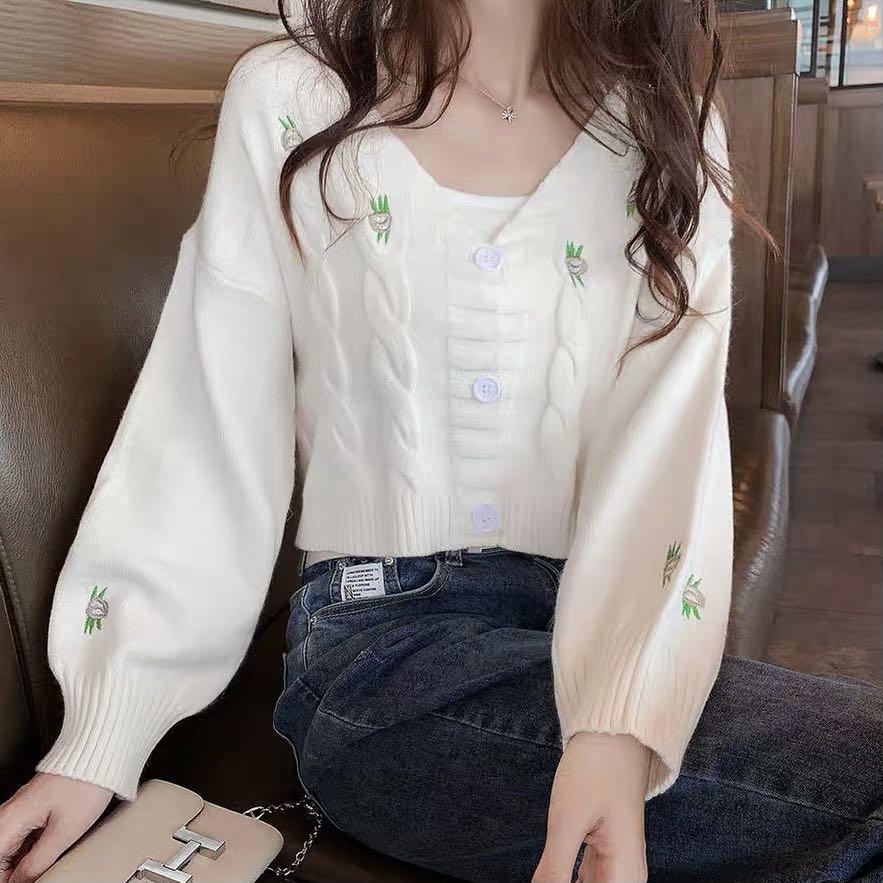 White button sale up cardigan sweater