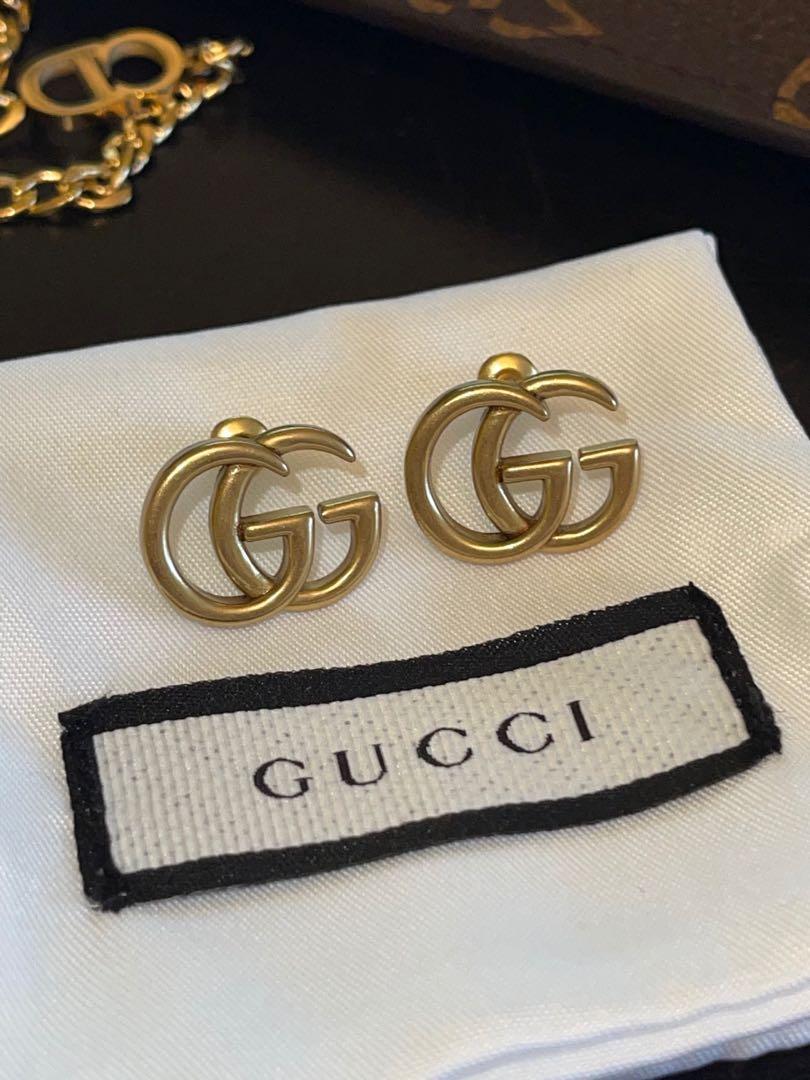 18K Gold Plated GUCCI earrings, Women's Fashion, on Carousell