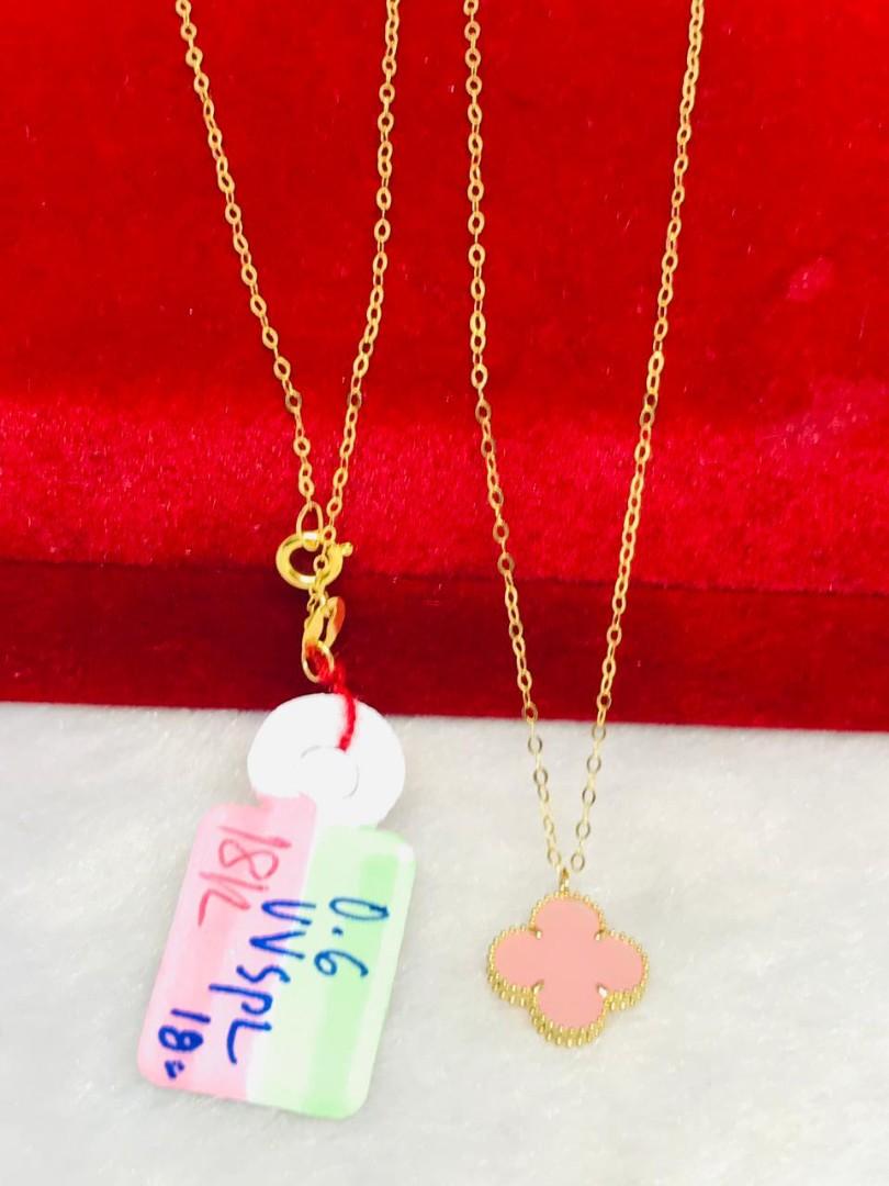 Vca top pink necklace