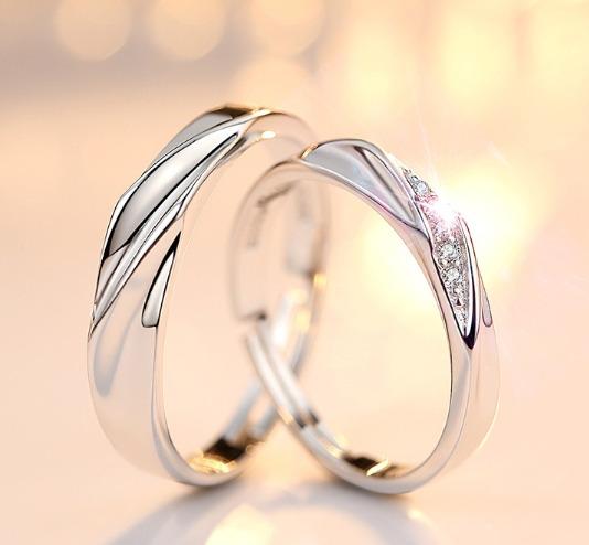 Real sterling silver wedding rings sale