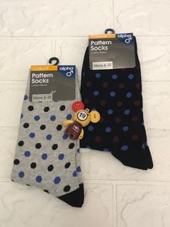 Original Australian Alpha - Dots Pattern - Crew Socks 1 Pair (Size: 6 - 10)64169101591681110