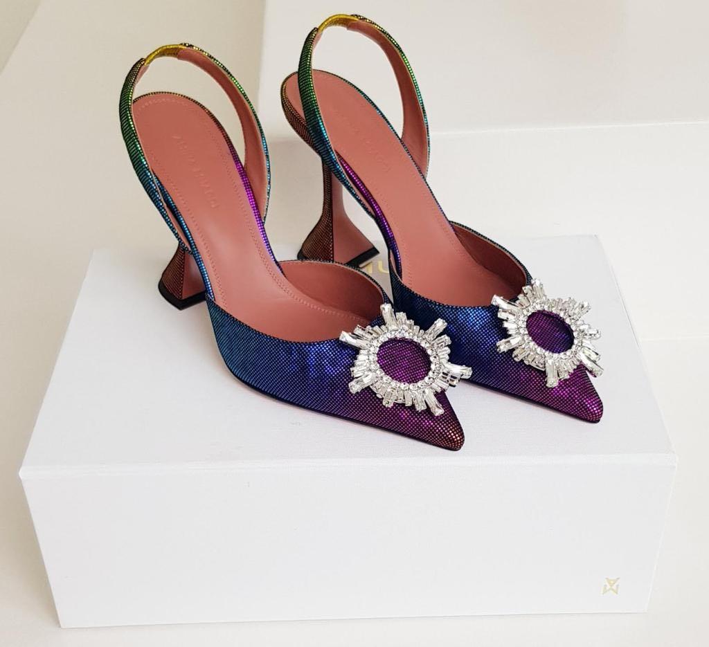 amina muaddi tie up shoes