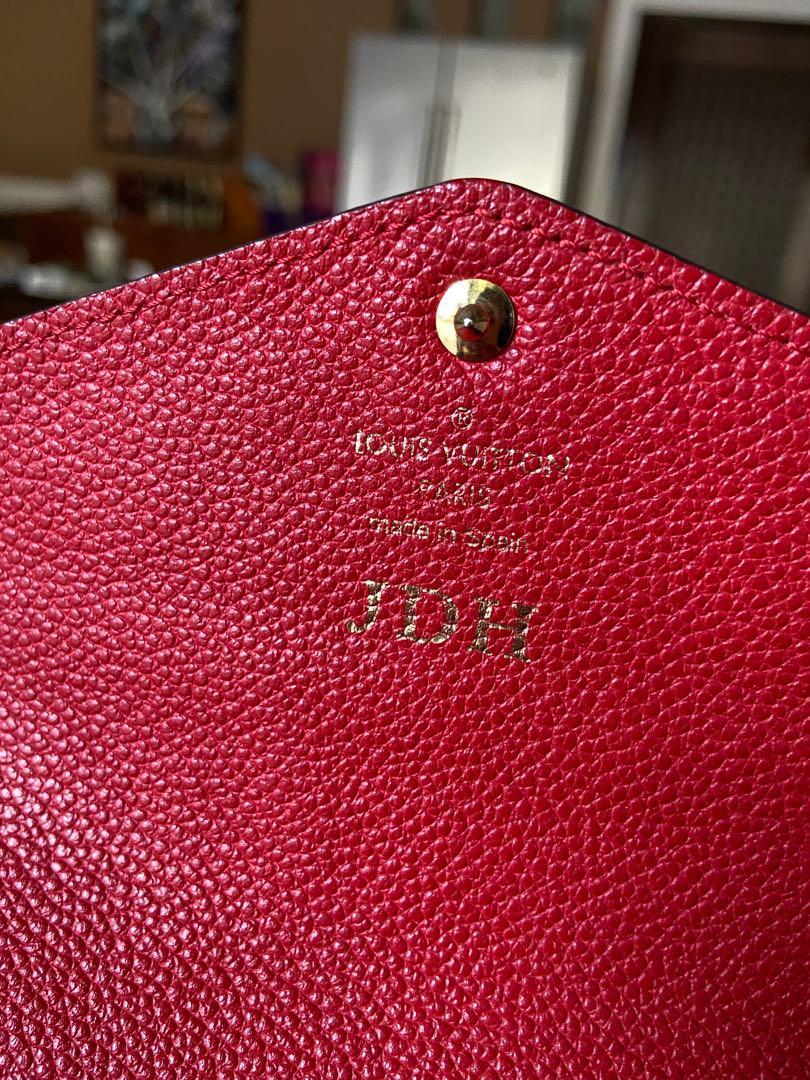 Louis Vuitton Sarah Empreinte Leather Red Wallet ref.969695 - Joli