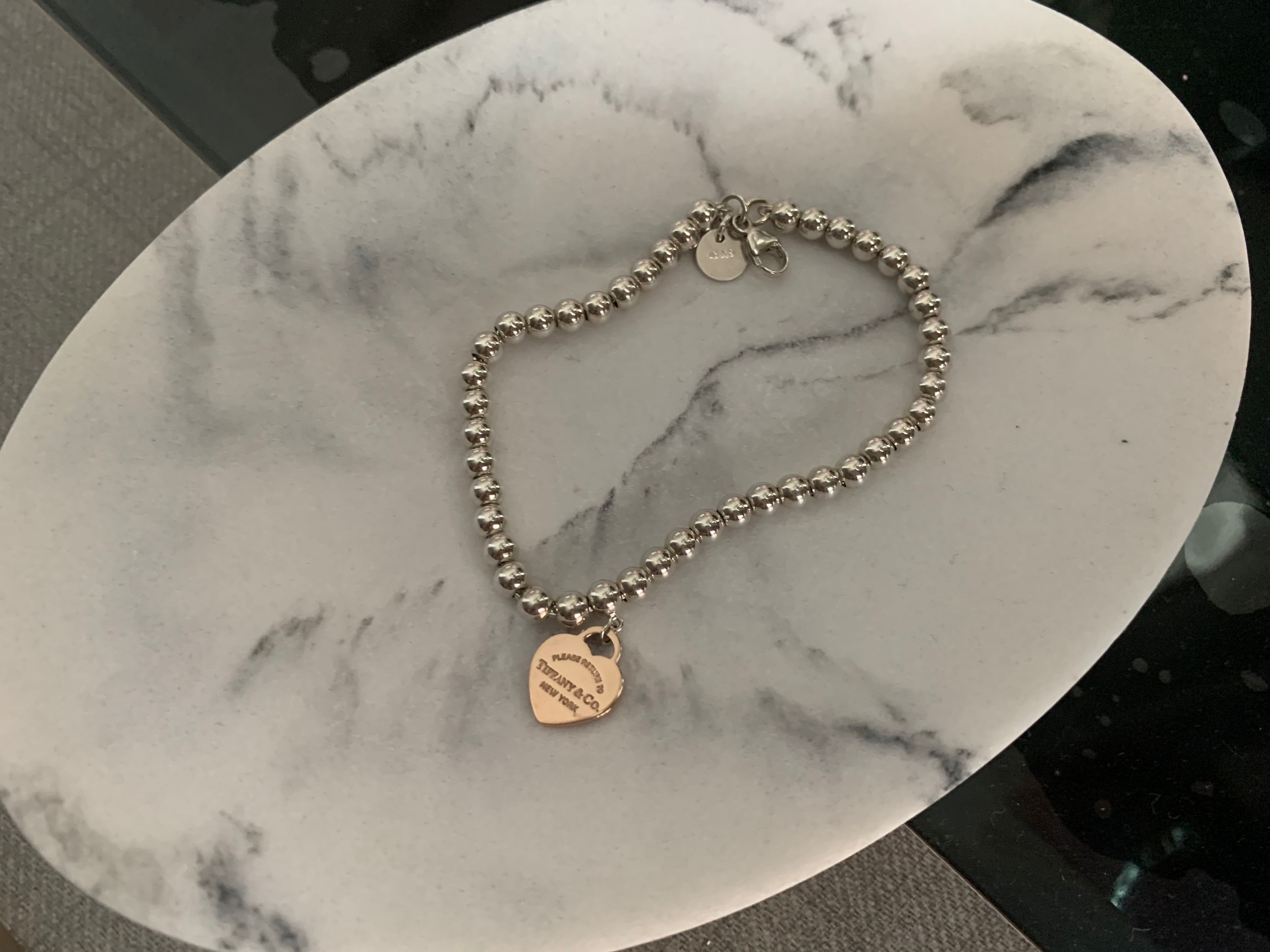 Authentic Tiffany Co bead bracelet complimentary lifetime