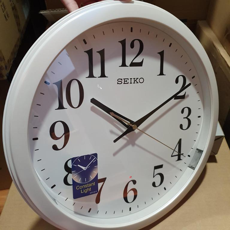 auto constant light option seiko qxa776wn qxa776w qxa776 analog decorator wall clock furniture home living furniture other home furniture on carousell