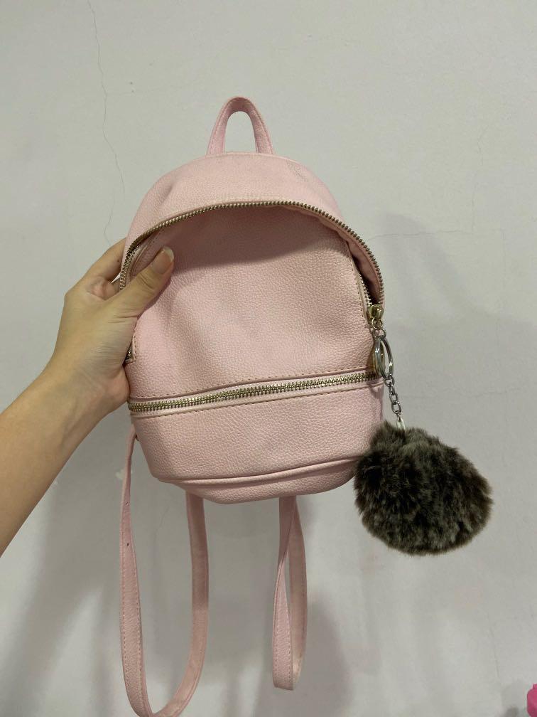 Light pink top mini backpack