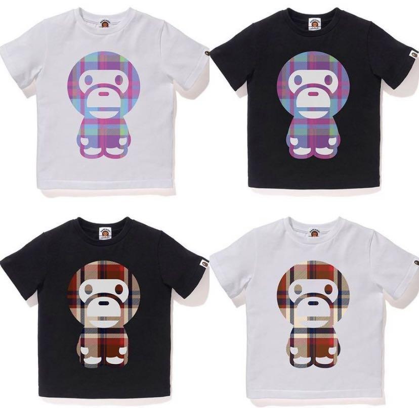 Bape Kids Check Collection Hoodie Tee Sweat Shorts Babies Kids Babies Kids Fashion On Carousell