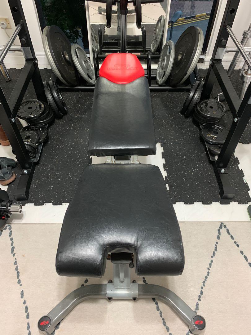 Bowflex Gym Bench Sports Equipment Exercise Fitness Weights Dumbbells on Carousell