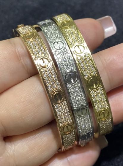 Love bangle best sale with diamonds