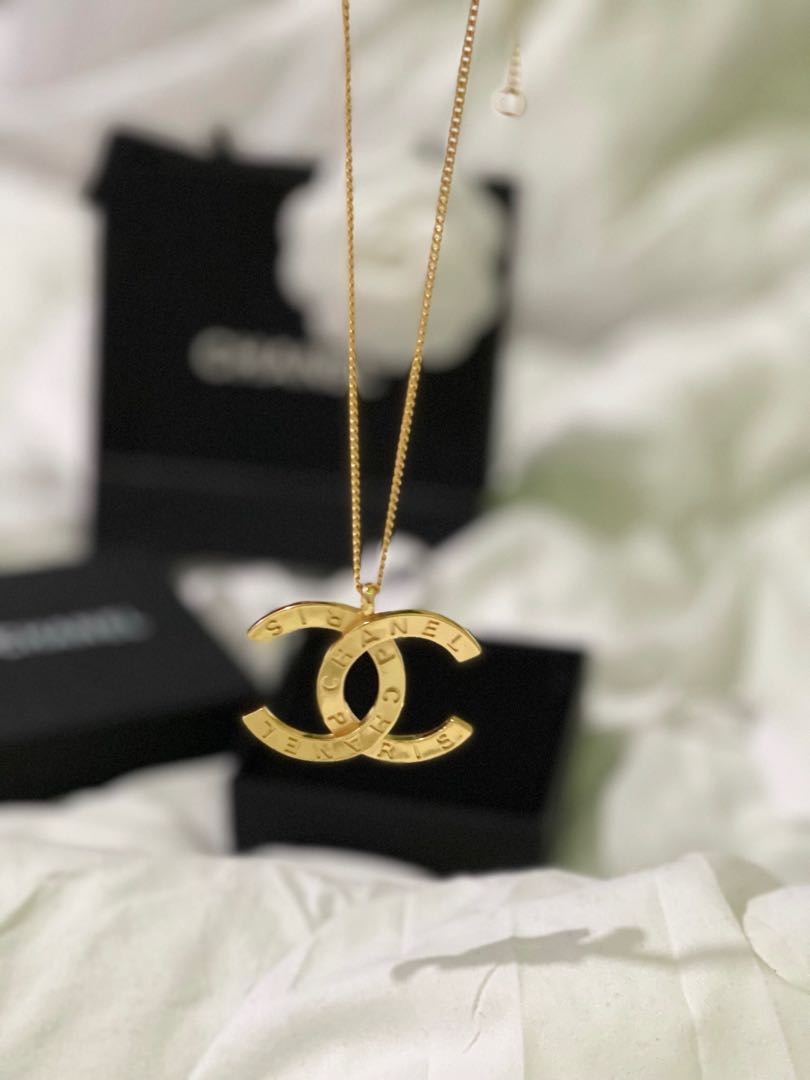 Dainty Chanel Charm Necklace  Gold  Altard State