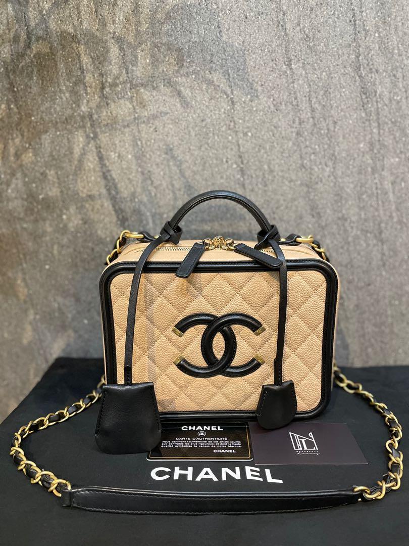 Chanel Vanity Case Medium Caviar Beige No.24 Luxury Bags