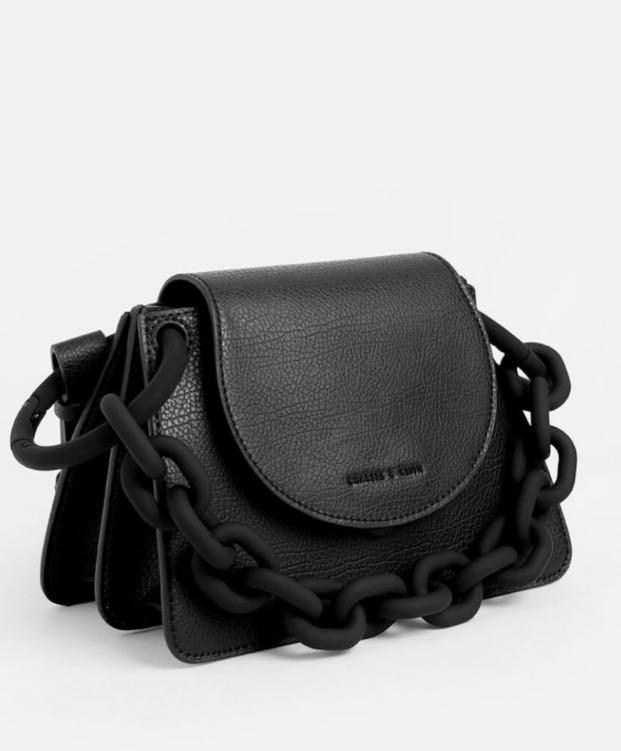 Charles & Keith Chunky Chain Link Small Shoulder Bag, Women's Fashion