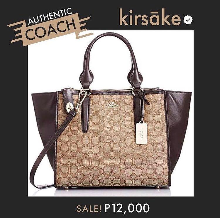 Coach crosby carryall in online signature jacquard