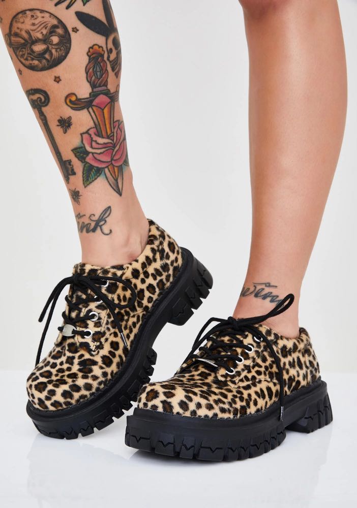 Cheetah print platform shoes best sale