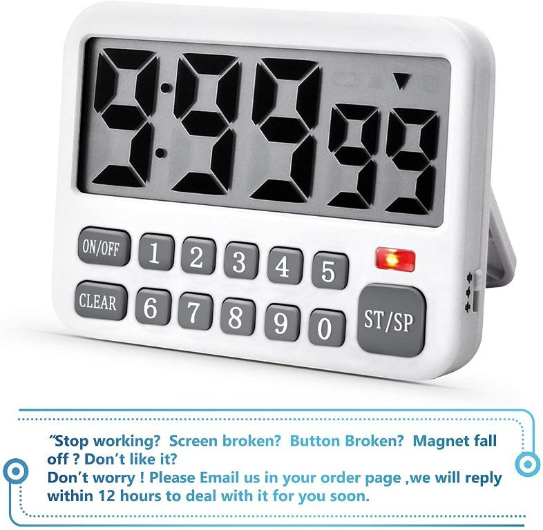 Digital Kitchen Timer Large Display Cooking Timer Count up/Down Timer ...