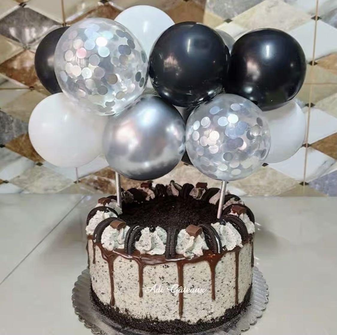 Chocolate Birthday Cake Ice Cream Balloons Stock Photo 154486319 |  Shutterstock