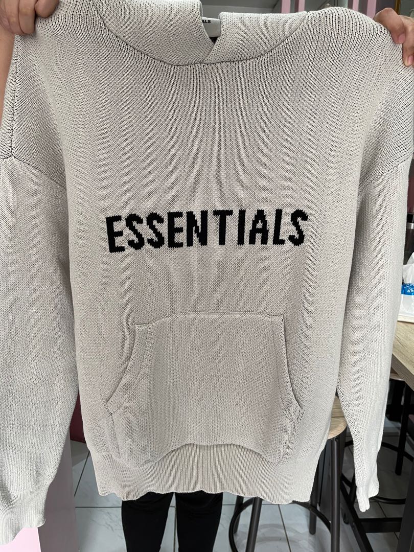 the #essential knit hoodie available tomorrow exclusively