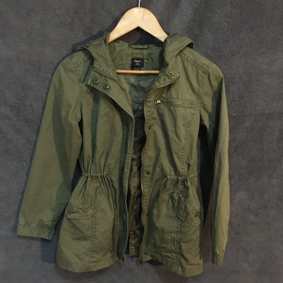 Army fatigue jacket forever 21 sales