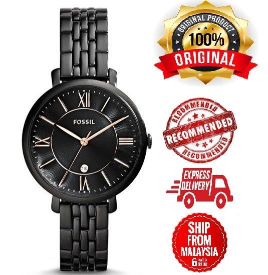 Fossil Women s Jacqueline Black Stainless Steel ES3614