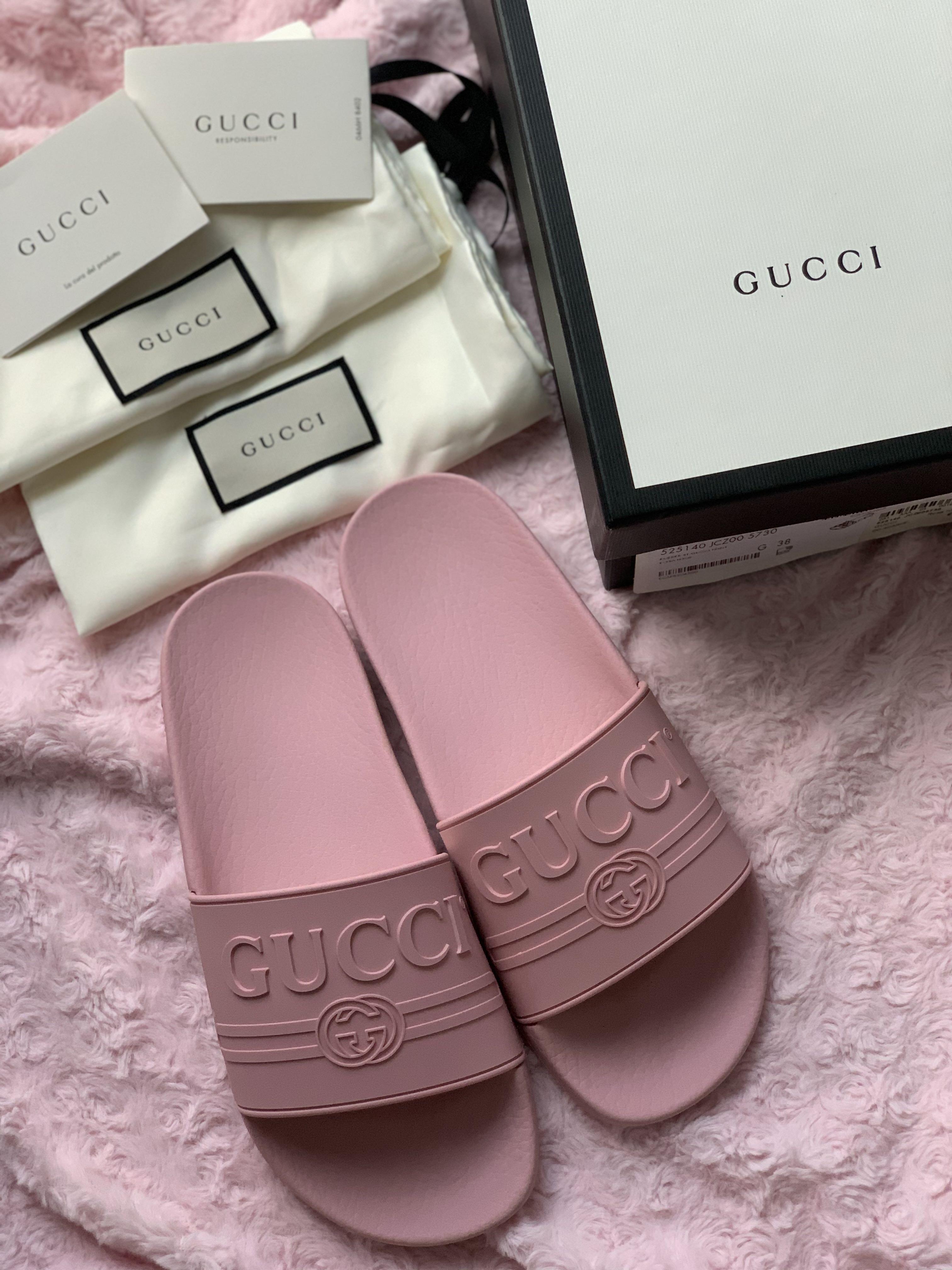 Pink gucci outlet pool slides