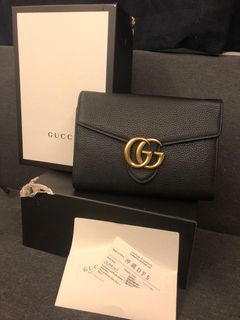 『保證正品』Gucci 經典woc 手拿皮夾包 贈送鏈條鎖
