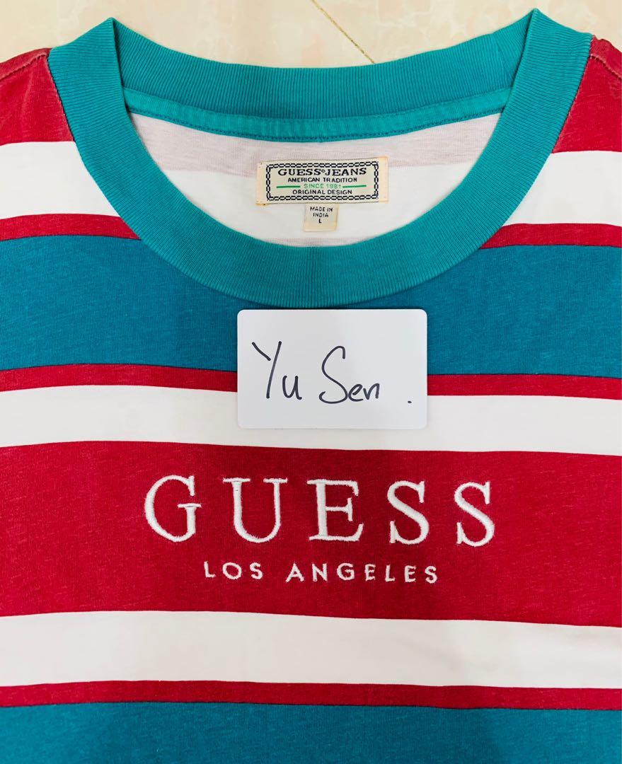 Guess St.James Stripe Tee Authentic Men s Fashion Tops