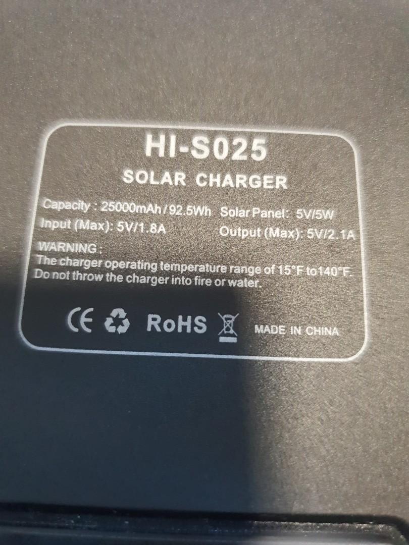 Hiluckey SOLAR CHARGER HIS025, Mobile Phones & Gadgets, Mobile