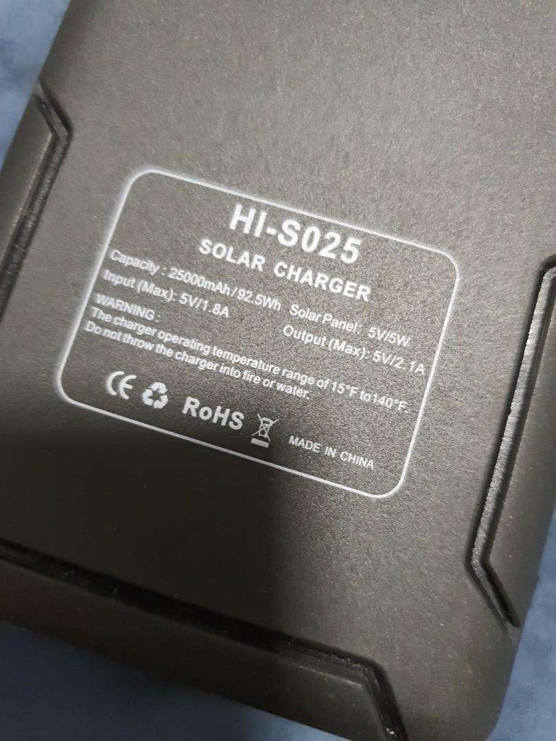 Hiluckey SOLAR CHARGER HIS025, Mobile Phones & Gadgets, Mobile