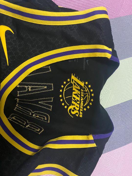 Kobe Bryant #24 Lakers City Edition Lore Series BLACK MAMBA! NWT &  "WISH" patch