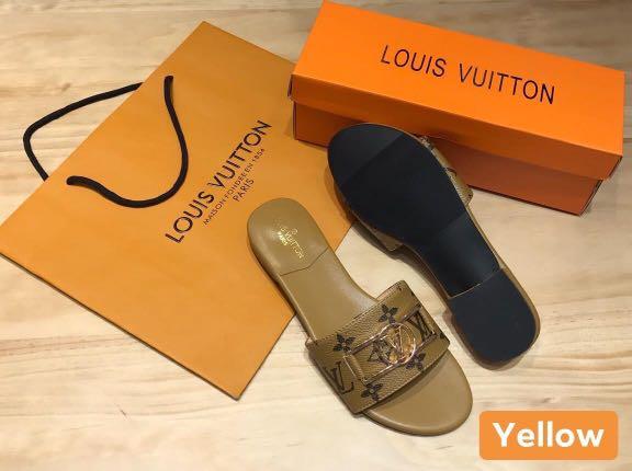 Preloved Louis Vuitton Since 1854 Flat Mule Lock It Sandals Size
