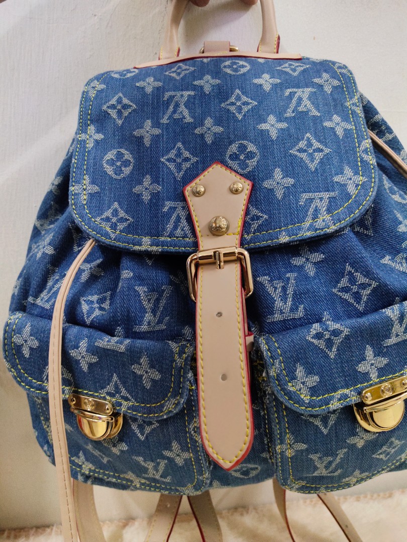 LV Denim Backpack, Luxury, Bags 