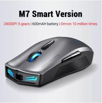 Machenike M7 wireless mouse gaming mouse OMRON RGB backlight Programmable rechargeable 16000 DPI computer mouse (Category: Computer Keyboard) located in Marikina City. Submitted by skowshop (Listing ID 1065928401, Image 2). Description: Brand Name : MACHENIKE Type : 2.4Ghz Wireless Number of Rollers : 1 Gross Weight : 140g DPI : 2400 Package : Yes Number of Buttons : 7 Operation Mode : Opto-electronic Style : Finger Power Type : Rechargeable Mode