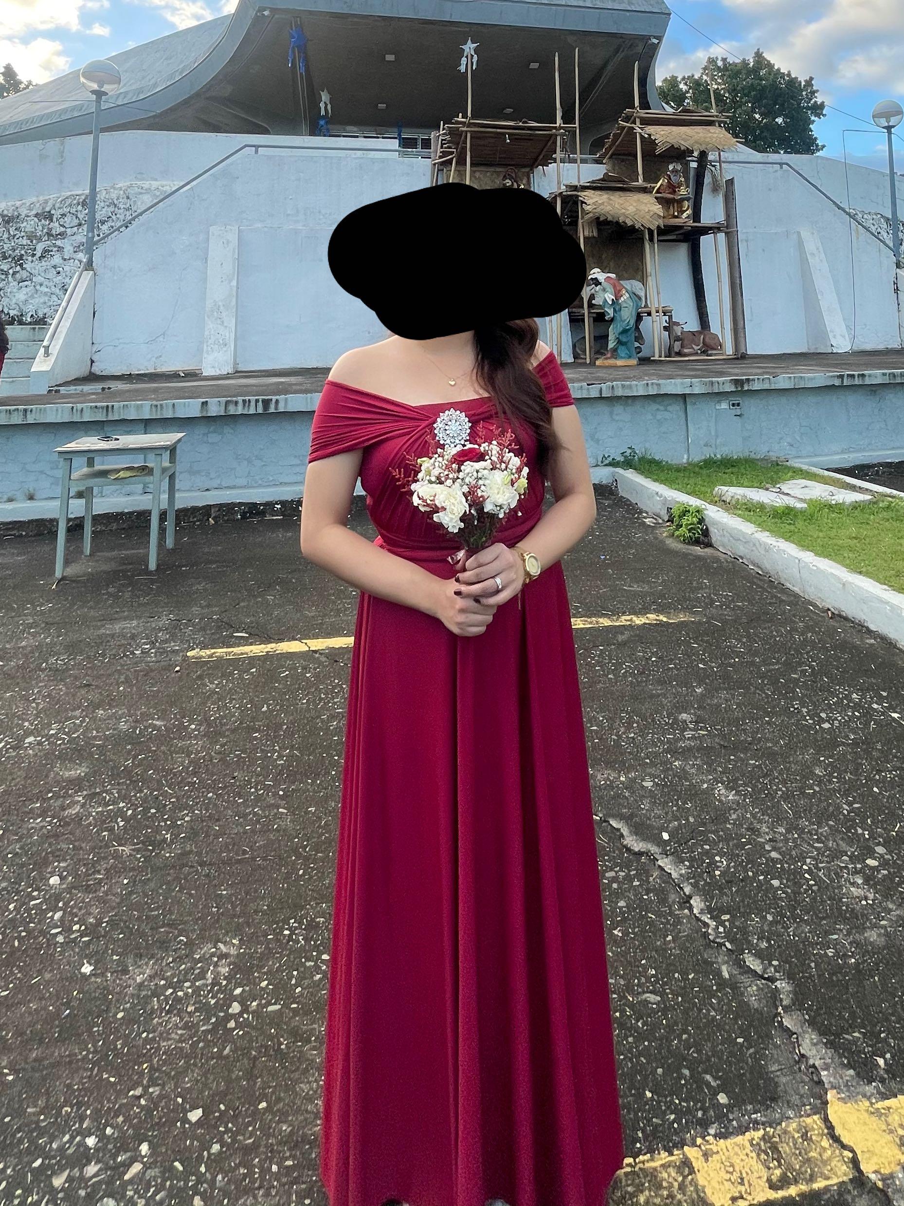 infinity gown maroon