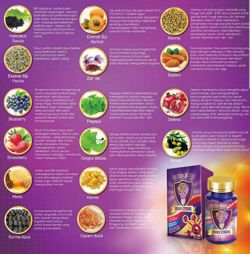 Medigion Health Nutrition Health Supplements Health Food Drinks Tonics On Carousell