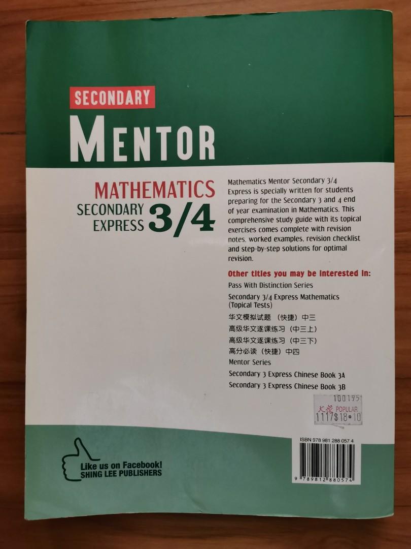 Mentor Mathematics Secondary Express 3 / 4 with step by step solutions ...