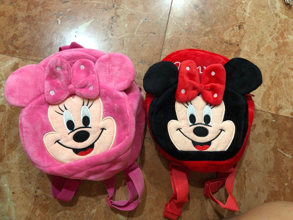 Red minnie new arrivals mouse backpack